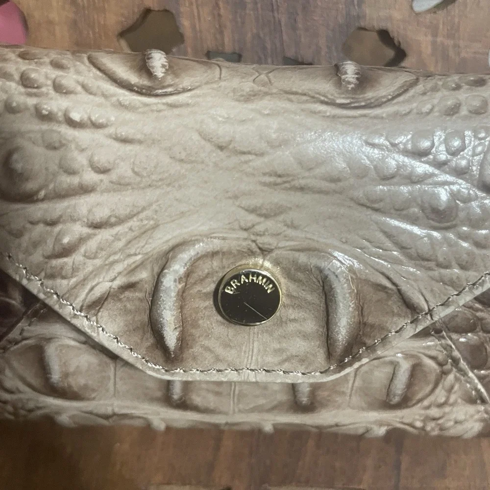 Brahmin croc embossed